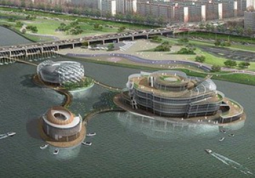 В Сеуле состоялось открытие плавучего здания-острова