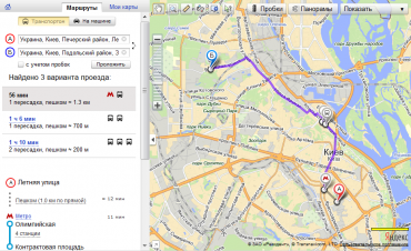 Карта для пешеходов Москвы