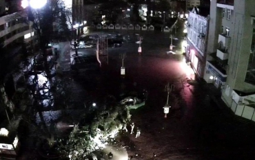 Главная  елка Нового года в Ивано-Франковске упала