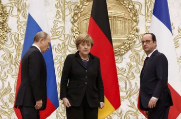 Меркель и Олланд разговор с Путиным продолжили за закрытыми дверьми